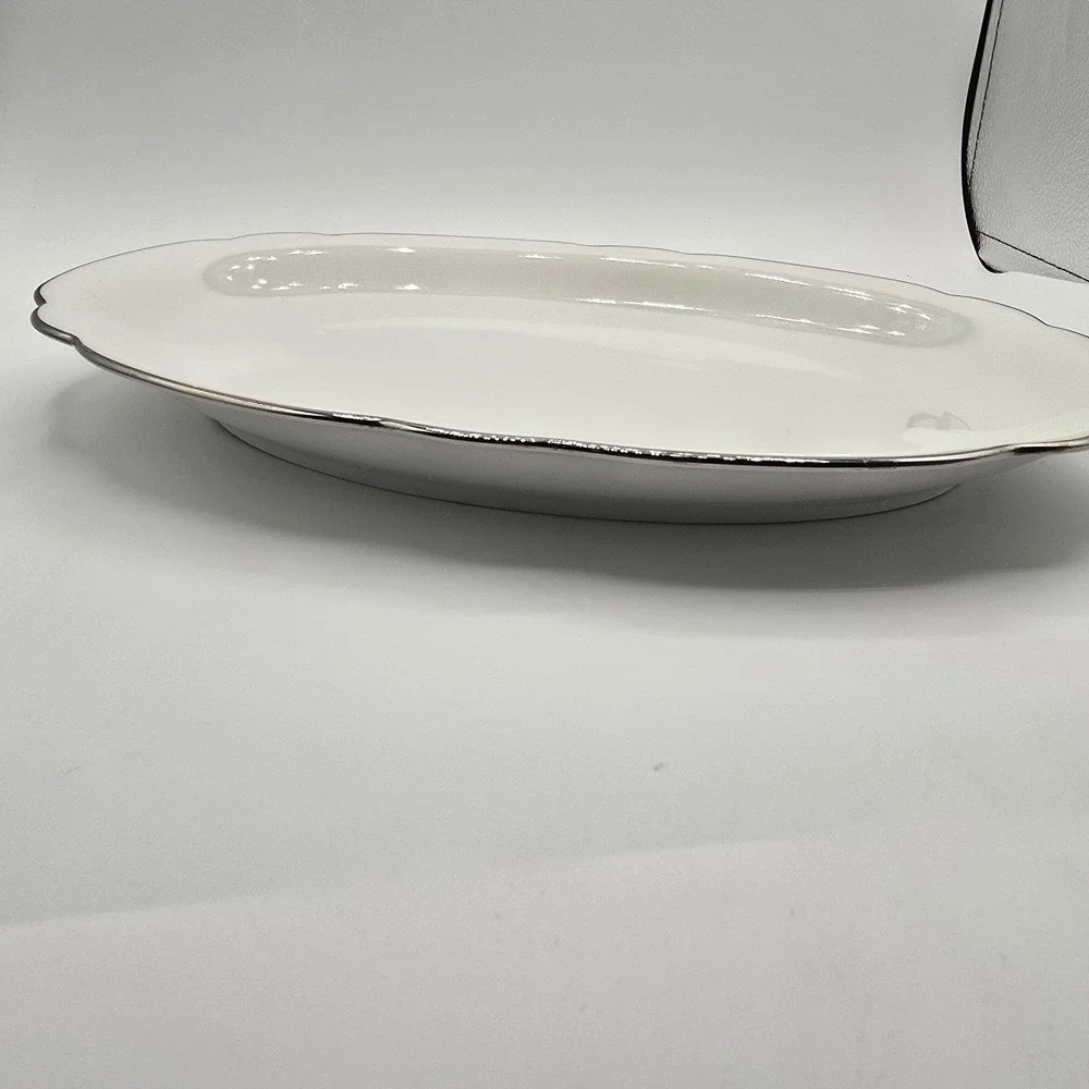 3pc Vtg Seltmann Weiden & Bavaria Inka Western Germany Silver Trim Gravy Boat